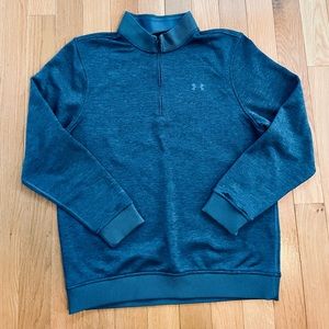 Mens Under Armour size L 1/4 zip sweatshirt, color turquoise